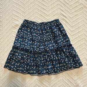 Floral Blue Skirt